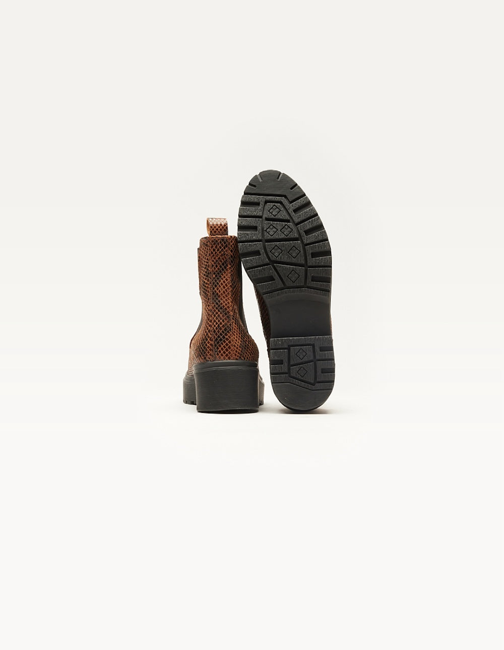 Bottines Flora - Cuir python marron
