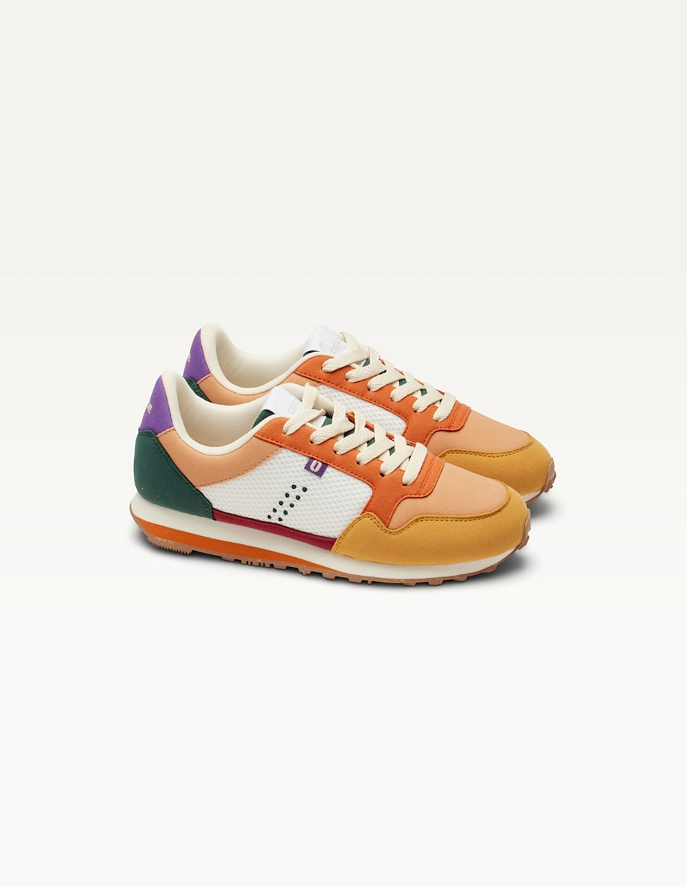 Low-top trainers Gabrielle - Mustard peach orange