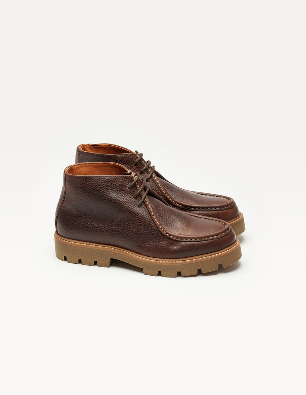 Ankle boots Gregoire Brown grained pull up leather