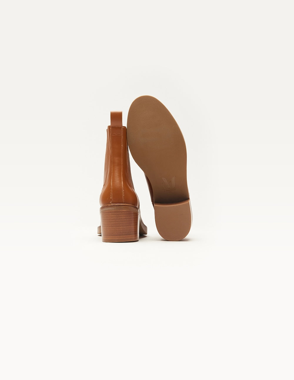 Bottines à talons Janine - Cuir cognac