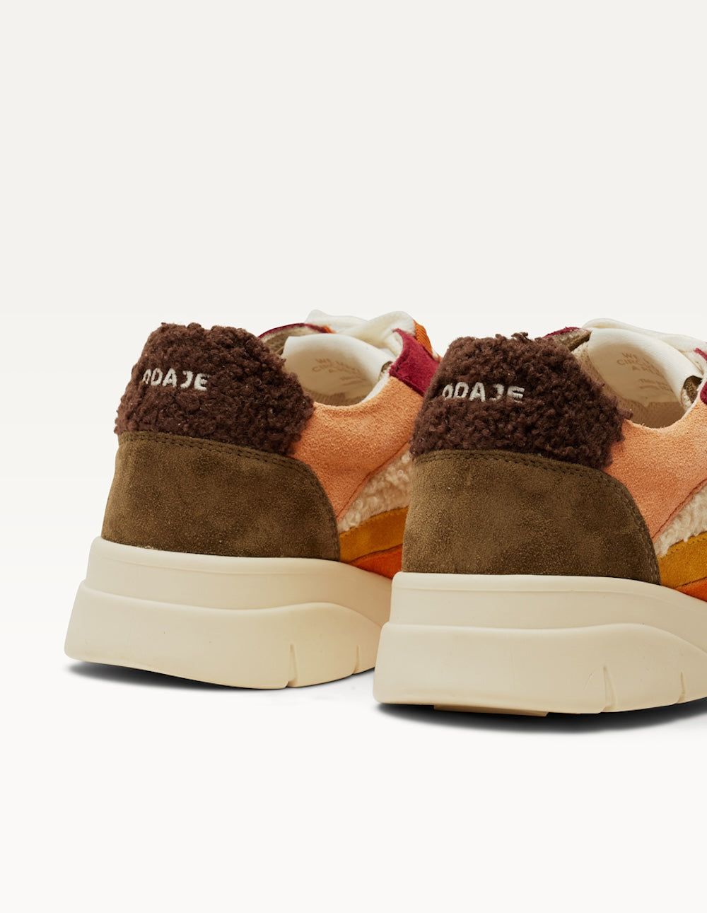 Baskets basses Laura - Beige crème bordeaux