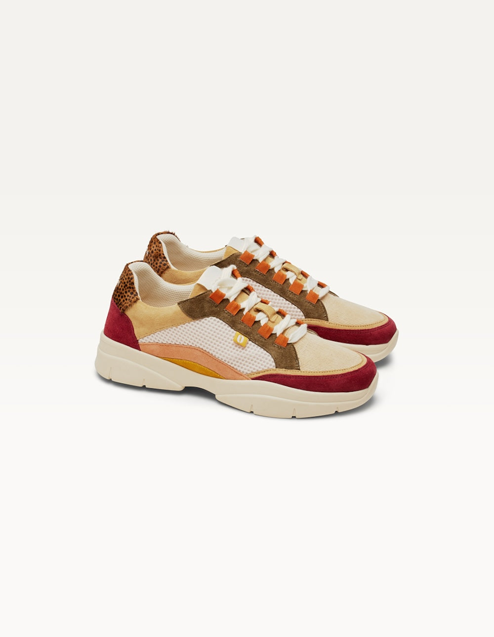 Running trainers Laura - Burgundy cream khaki
