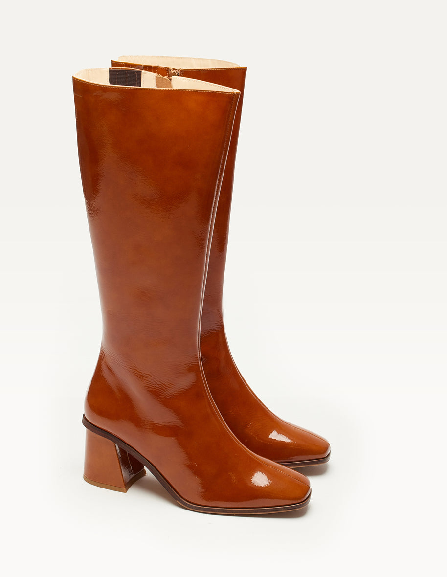 Bottes cuir plissé outlet