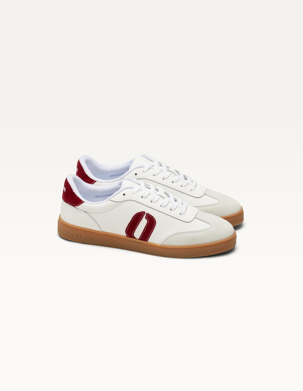 Lucia Low Trainers - White Burgundy