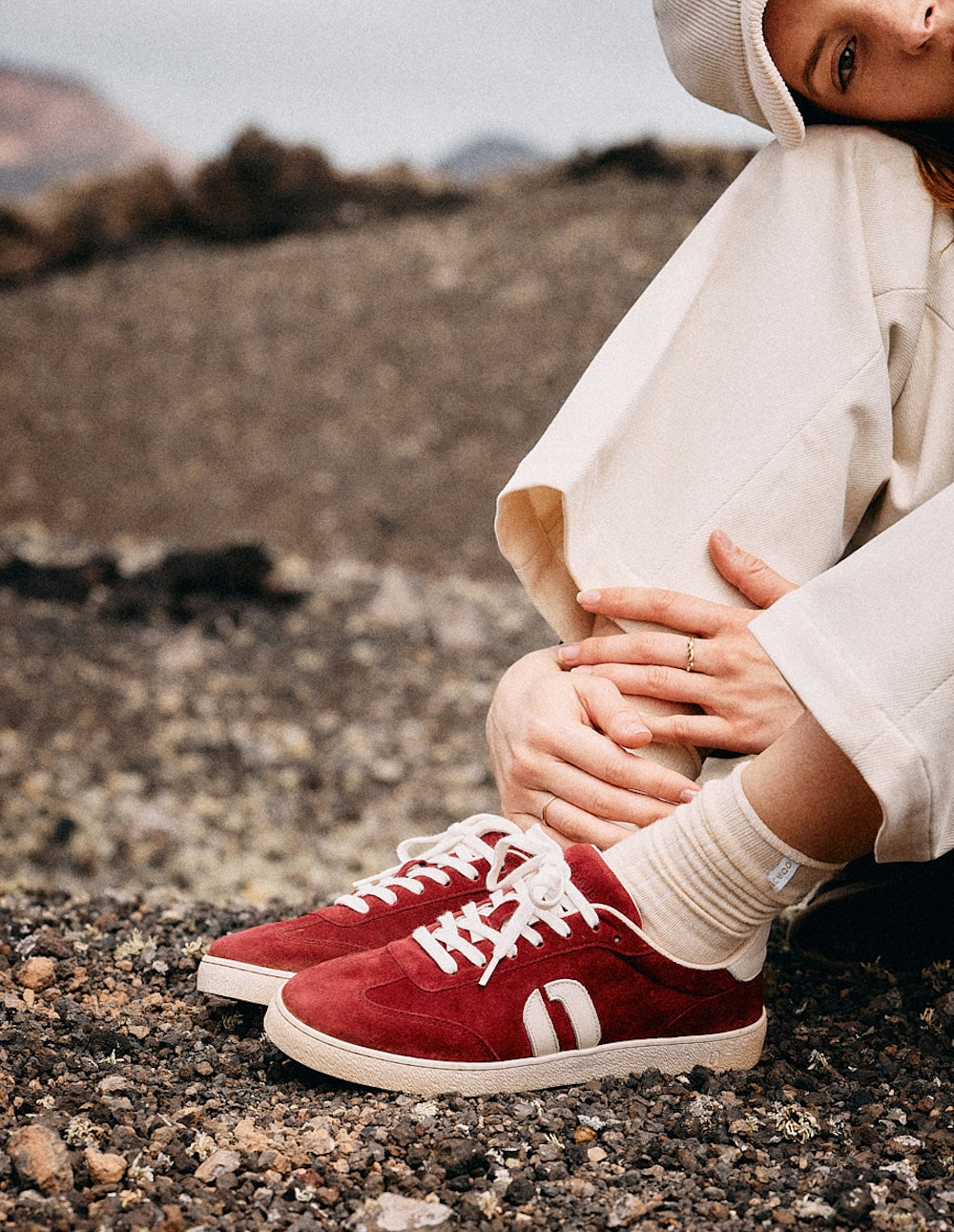 Low-top trainers Lucia - Burgundy ecru