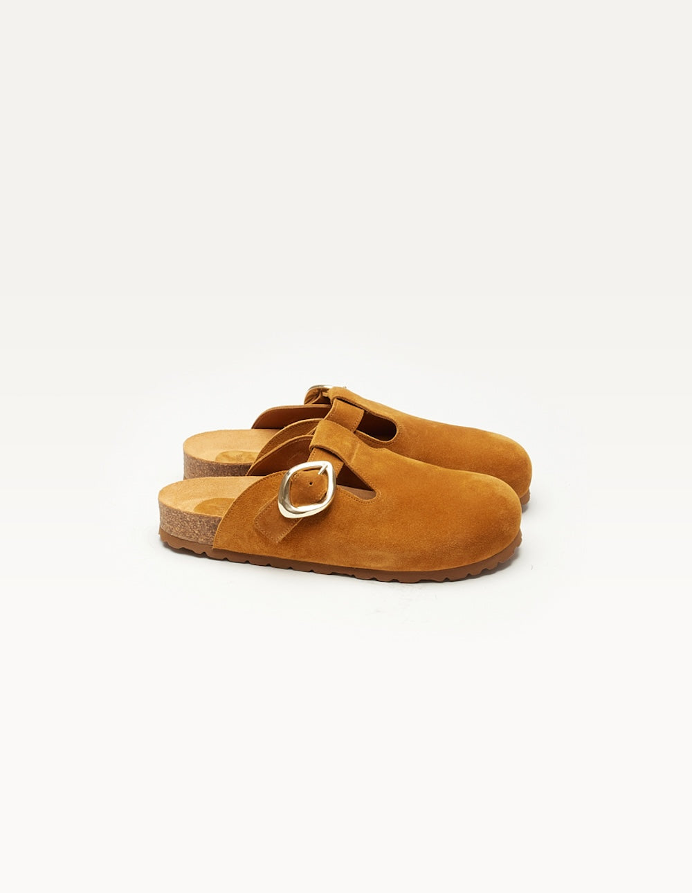 Matilda Mules - Beige suede