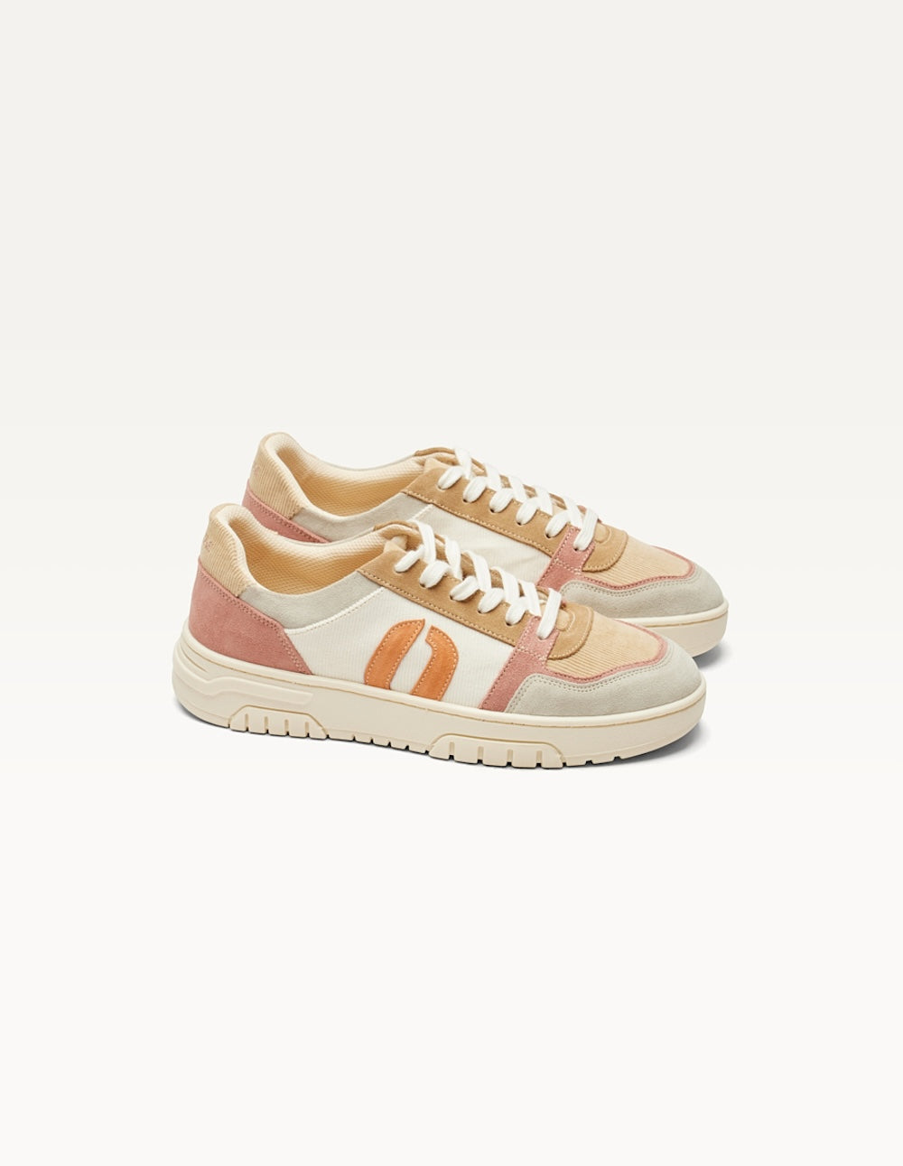 Low-top trainers Nora - Light grey light pink and cream