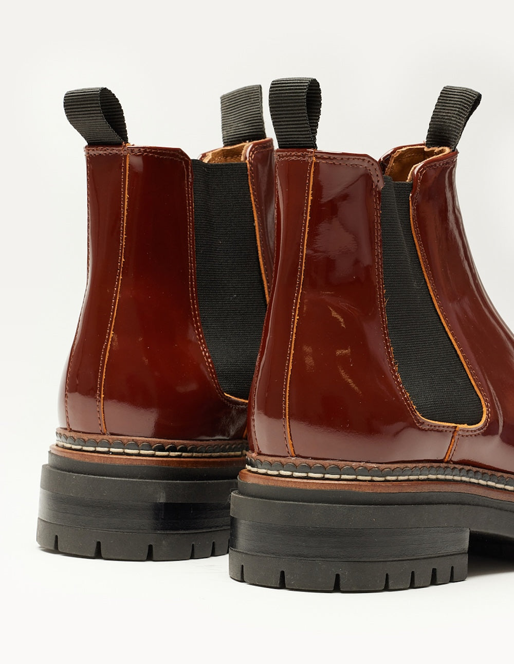 Bottines Pernille - Cuir verni noisette