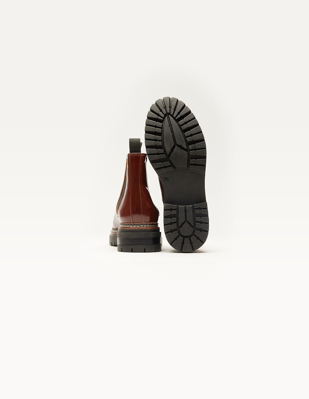 Bottines Pernille - Cuir verni noisette