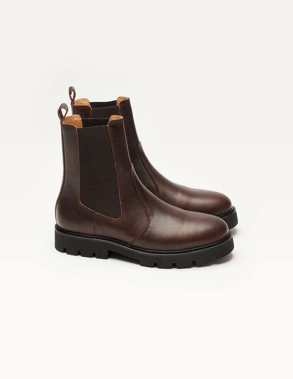 Ankle boots Raoul - Brown grained pull-up leather