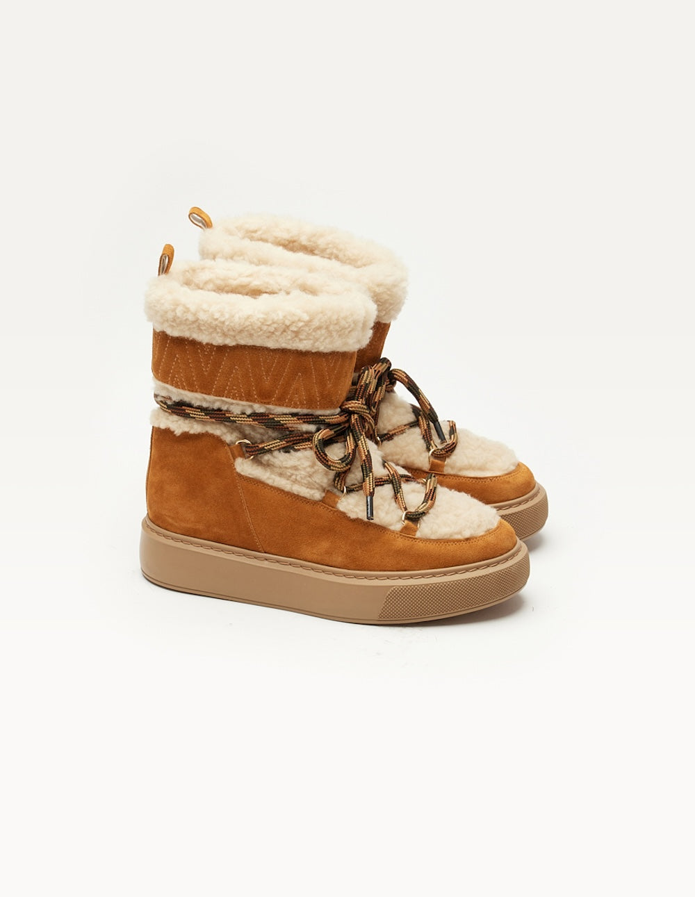 Bottes fourrées Sarah Suède ambre - Main Image