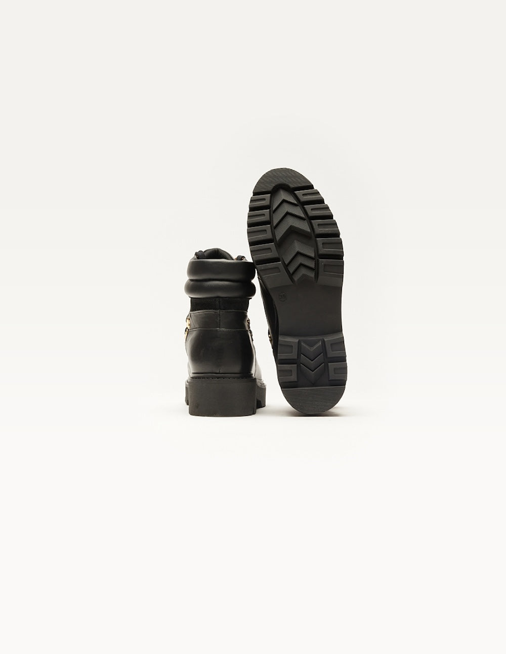 Bottines à lacets Talie - Cuir et suède noir
