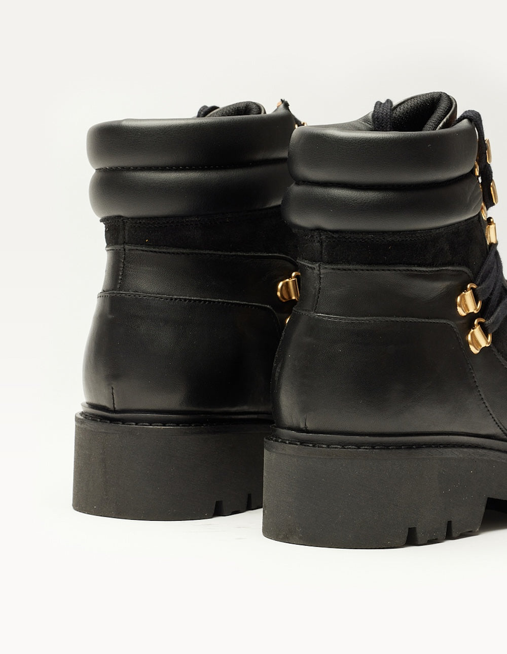 Bottines à lacets Talie - Cuir et suède noir