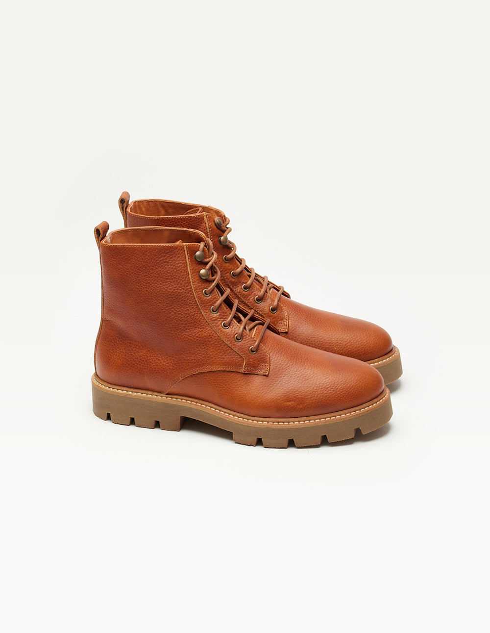 Ankle boots Théodore - Cognac grained pull-up leather