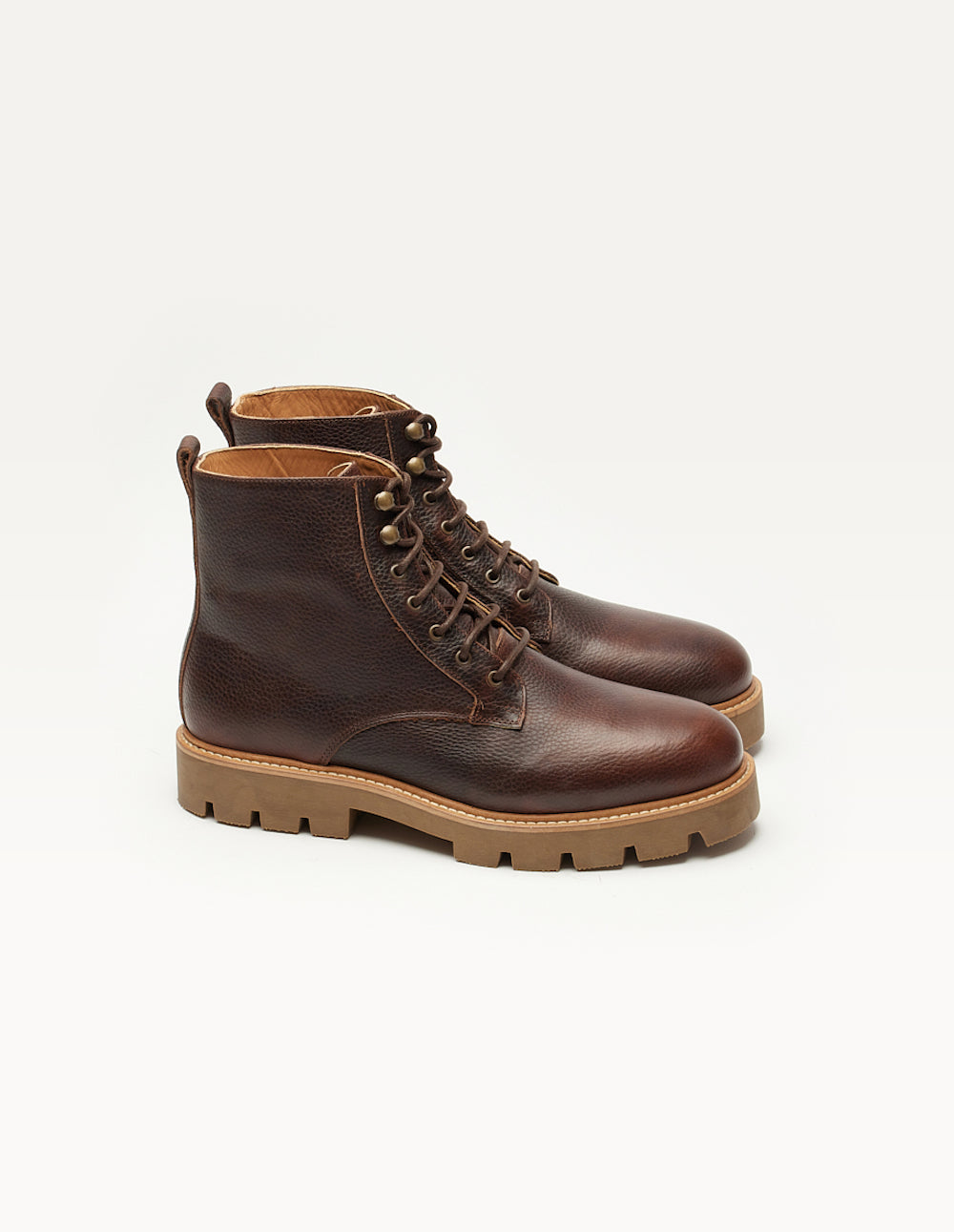 Boots Théodore - Brown grained pull-up leather