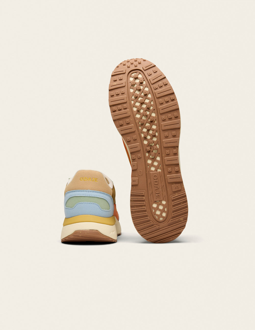 Anael low-top trainers - Sky blue pistachio brown