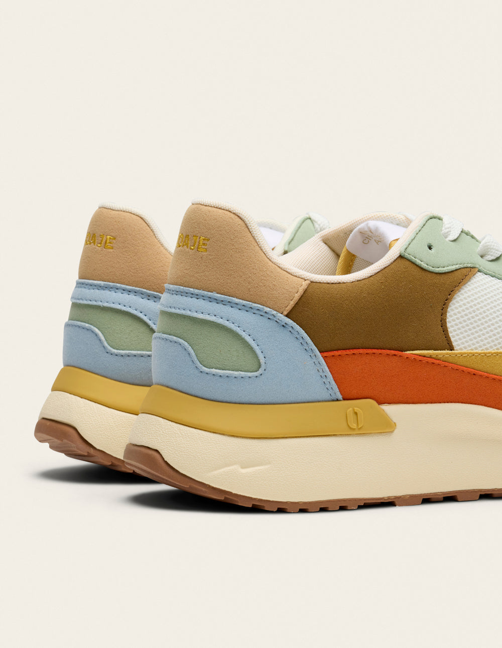 Anael low-top trainers - Sky blue pistachio brown