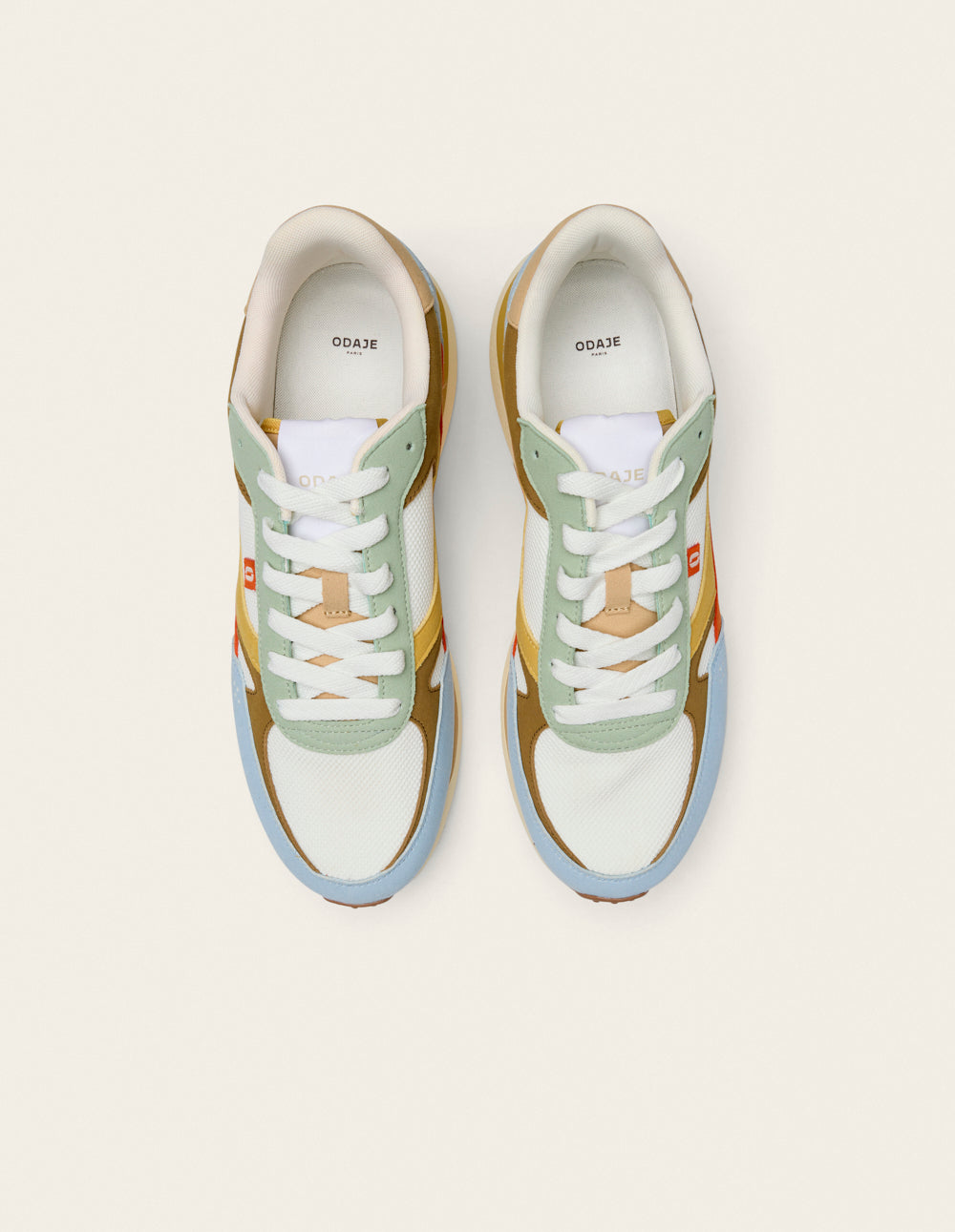 Anael low-top trainers - Sky blue pistachio brown