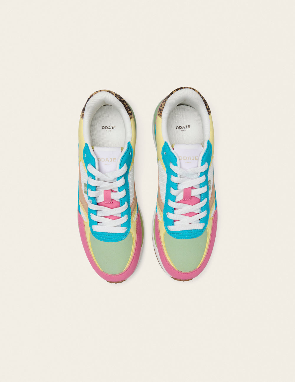 Baskets basses Anaelle - Rose citron pistache