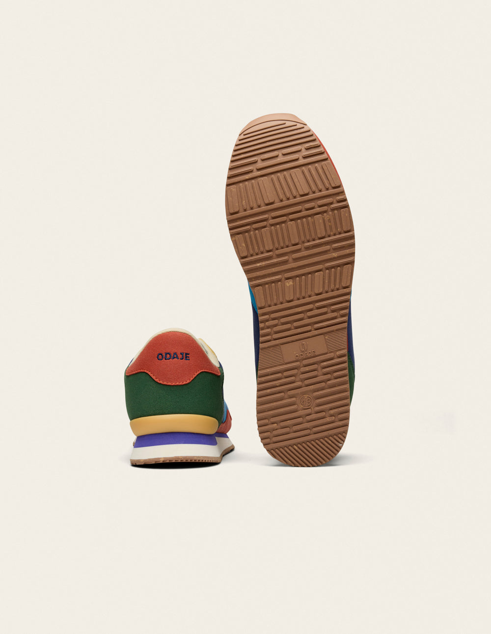 Baskets basses André - Rouge violet moutarde