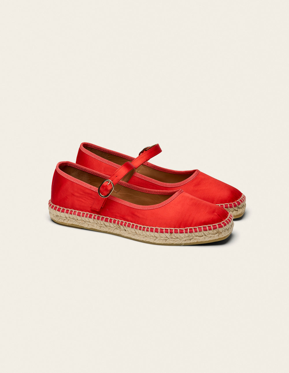 Espadrilles Bebi - Satin rouge