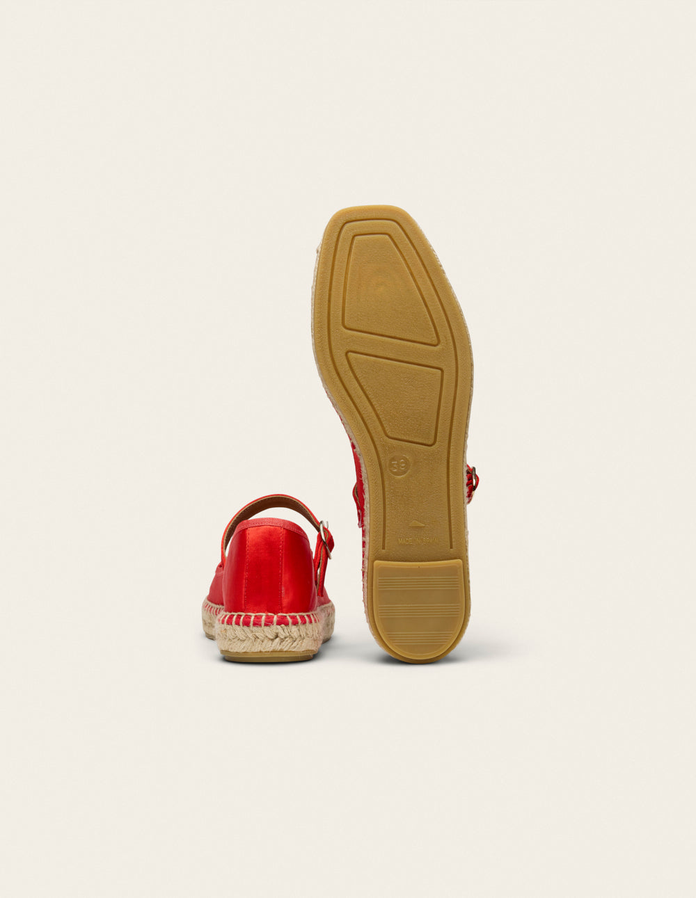 Espadrilles Bebi - Satin rouge