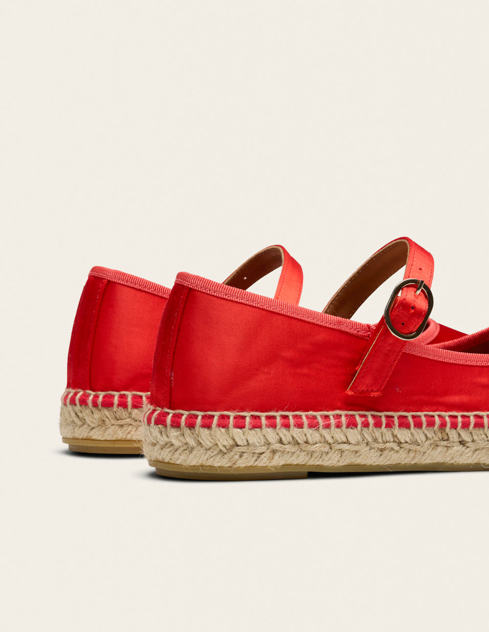 Espadrilles Bebi - Satin rouge