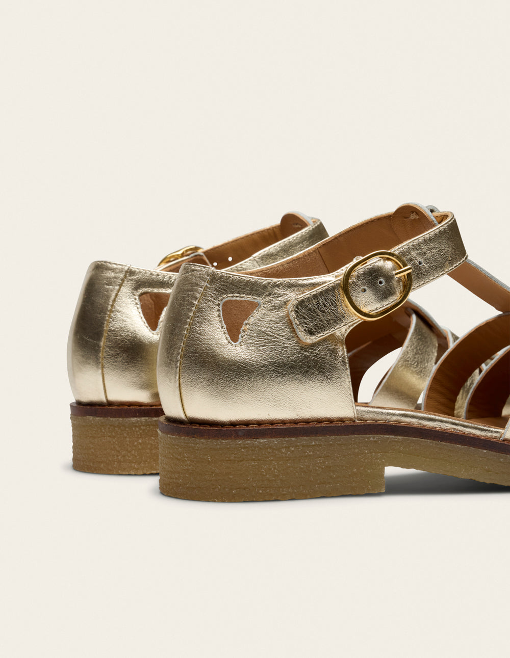 Charlie Sandals - Gold Leather