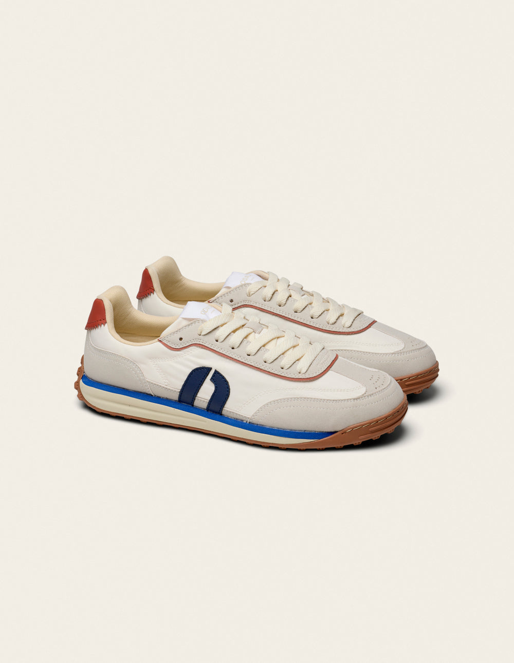 Baskets basses Crest - Beige écru brique