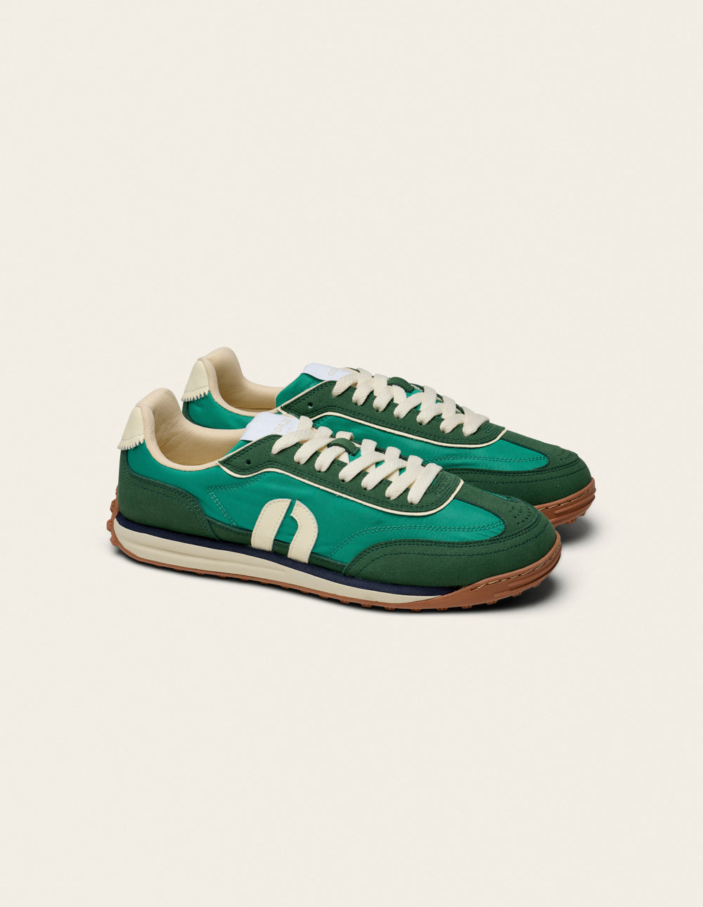 Crest low-top trainers - Khaki green ecru
