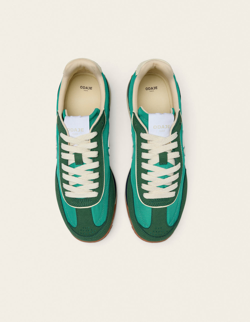 Crest low-top trainers - Khaki green ecru