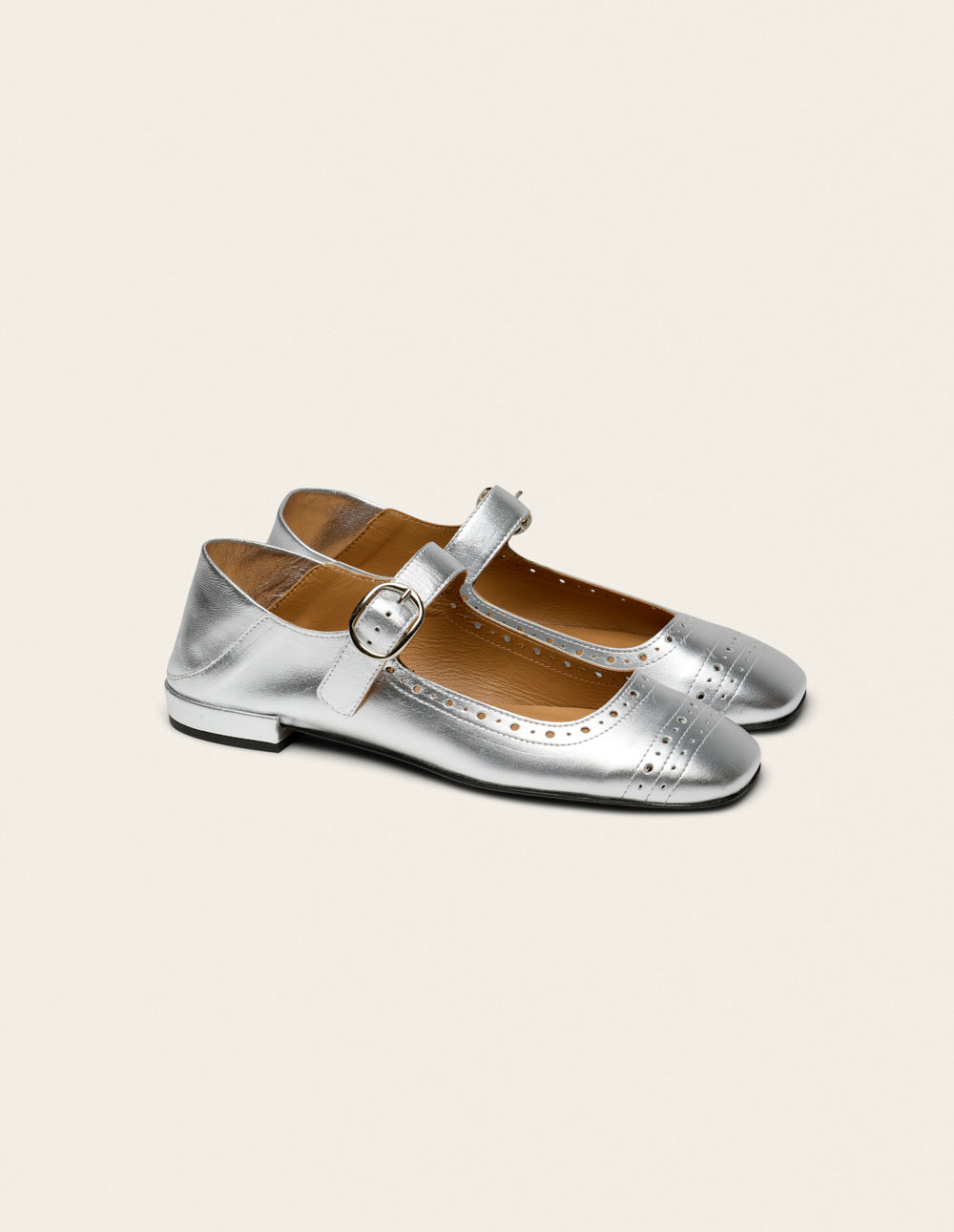 Lali ballet flats - Silver Leather
