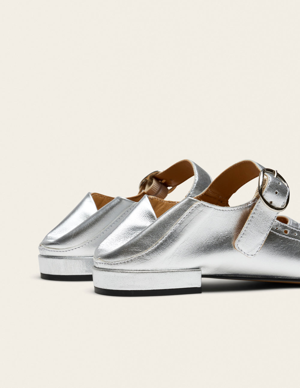 Lali ballet flats - Silver Leather