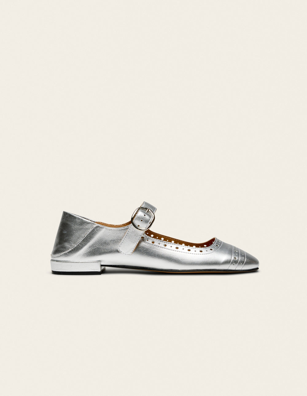 Lali ballet flats - Silver Leather
