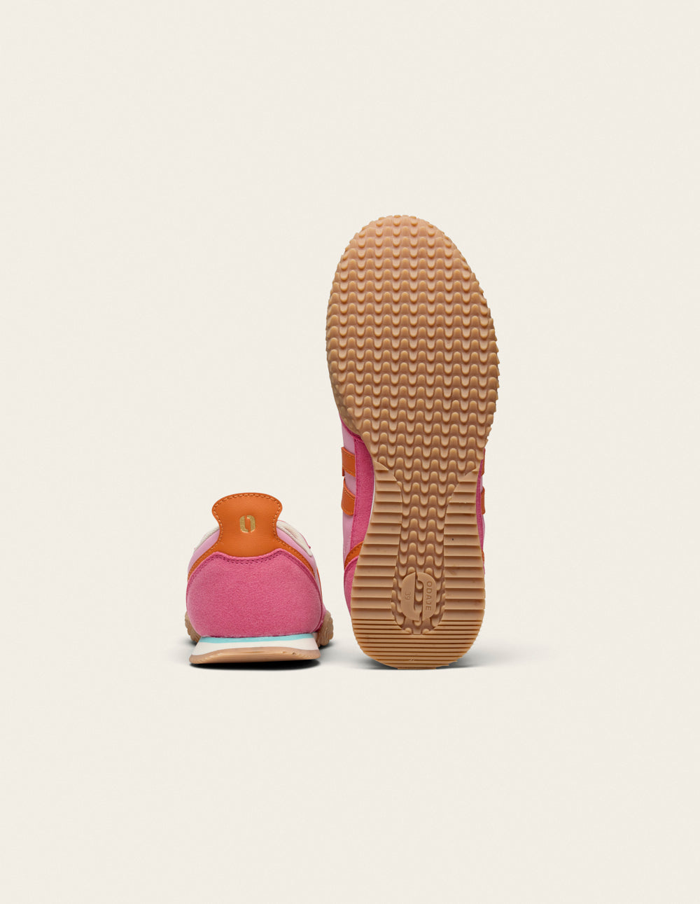 Baskets basses Layras - Rose orange turquoise