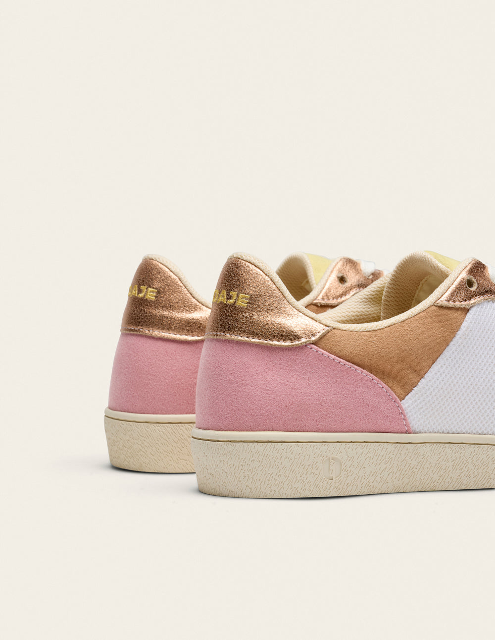 Baskets basses Marie - Rose blanc