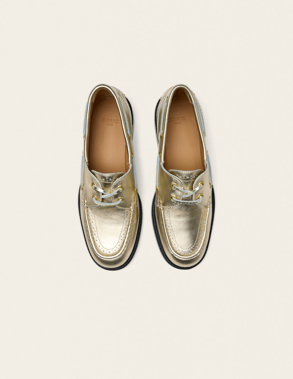 Niza Derbies - Gold Leather