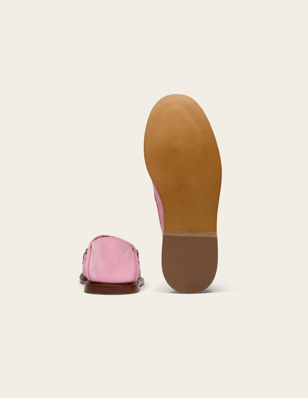 Ovel loafers - Pink nubuck