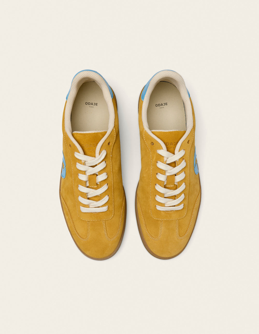 Baskets basses Pablo - Ocre turquoise