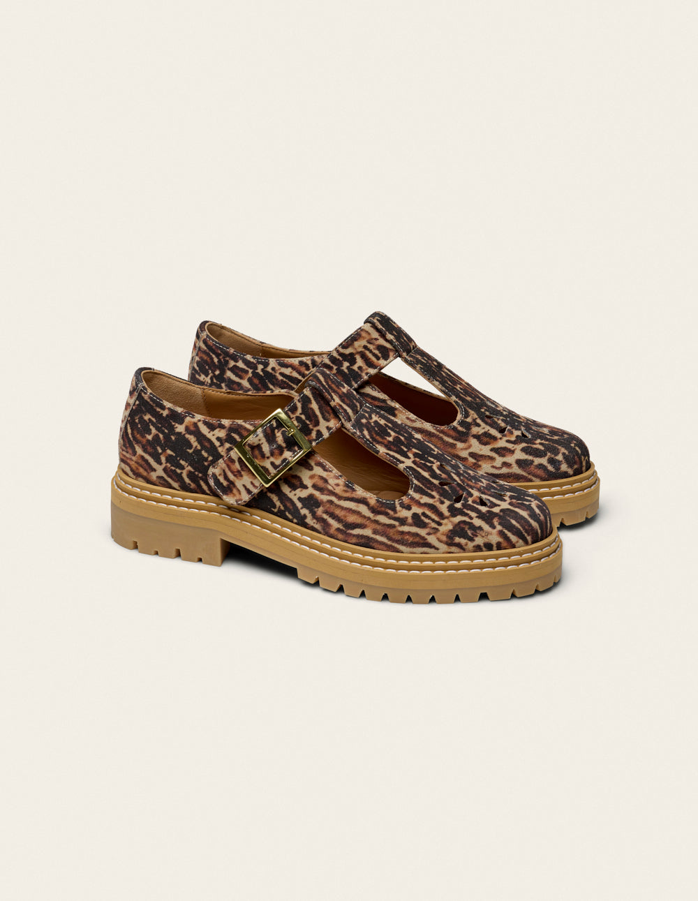 Openwork Roman Derbies - Bengal Suede