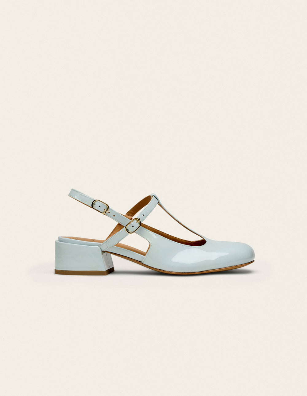 Ryla pumps - Ice blue patent leather