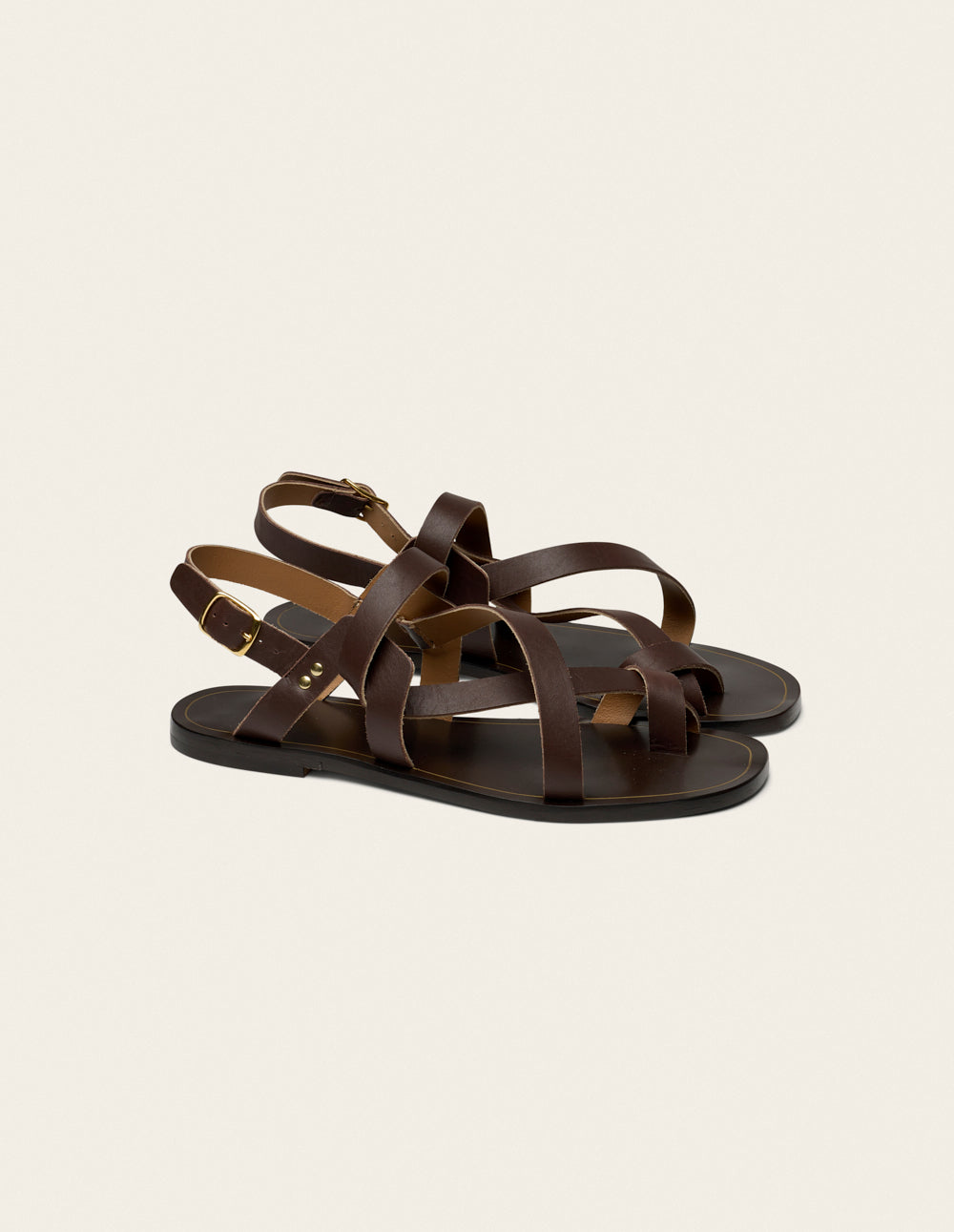 Siani sandals - Chocolate leather