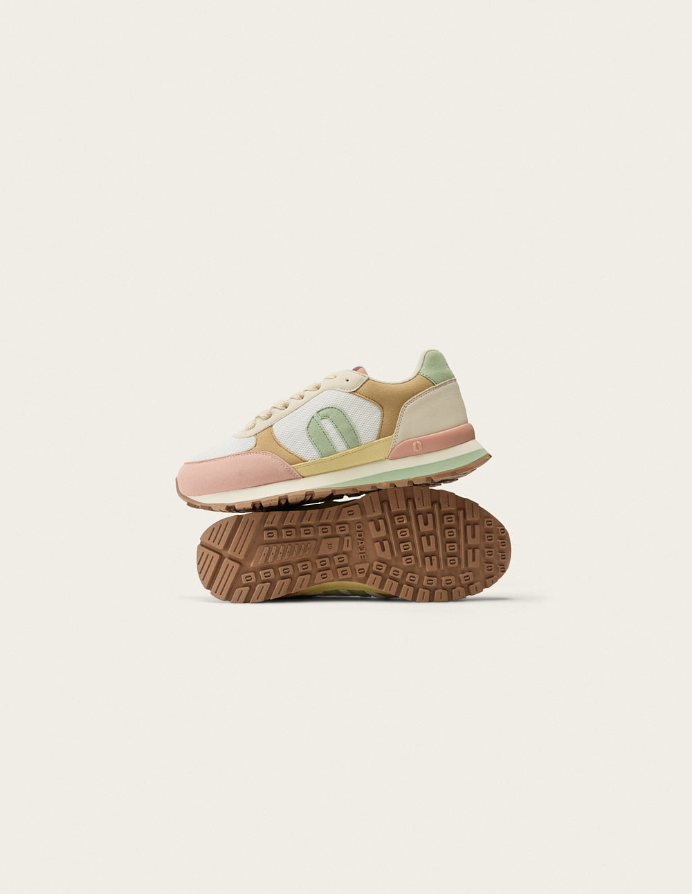 Aline low-top trainers - Light pink ivory ecru