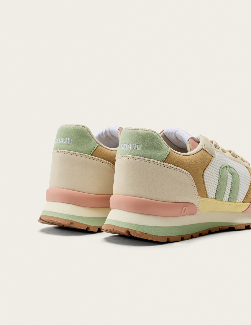 Aline low-top trainers - Light pink ivory ecru