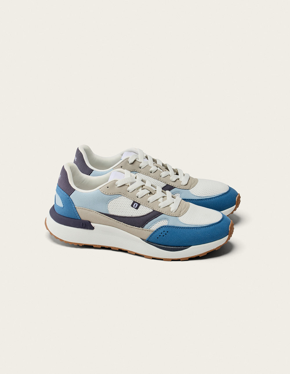 Anael low-top trainers - Blue white light grey