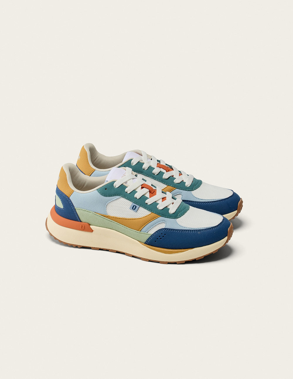 Anael low-top trainers - Petrol white dark green