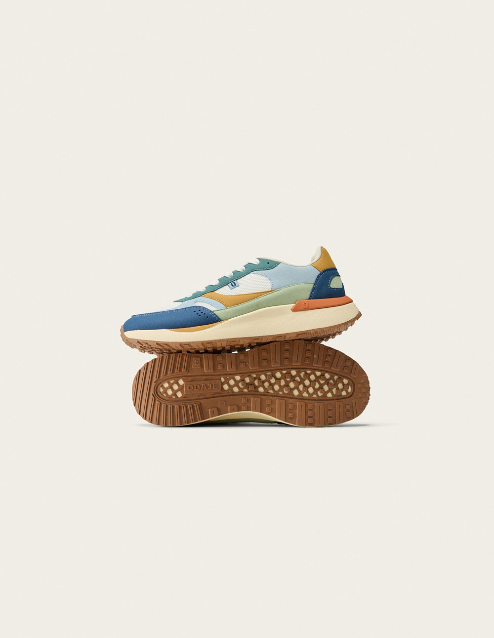 Anael low-top trainers - Petrol white dark green