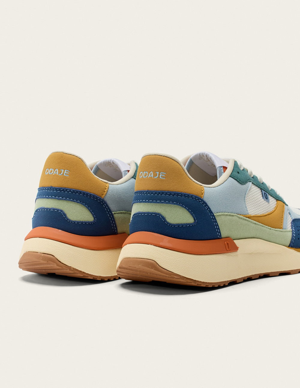 Anael low-top trainers - Petrol white dark green