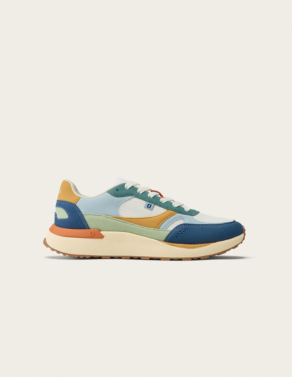 Anael low-top trainers - Petrol white dark green