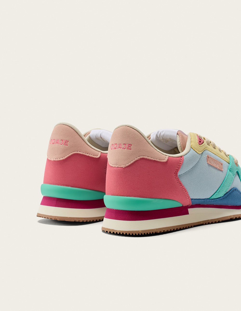 Andrée low-top trainers - Blue light pink duck